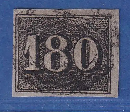 Brasilien 1849 Ziffern Katzenaugen / verticais 180 R Mi.-Nr. 16 gestempelt 