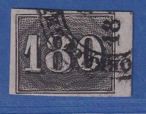 Brasilien 1849 Ziffern Katzenaugen / verticais 180 R Mi.-Nr. 16 mit 2-Kreis-O