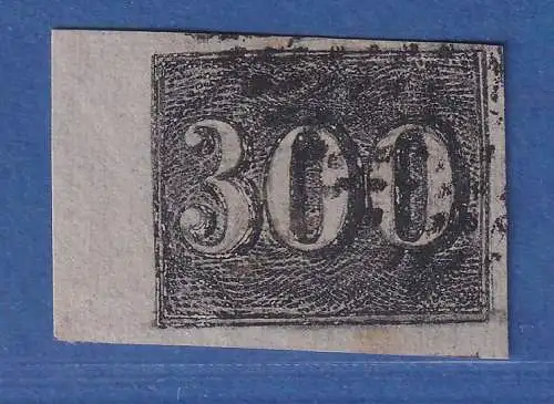 Brasilien 1849 Ziffern Katzenaugen / verticais 300 R Mi.-Nr. 17 mit Punkt-O