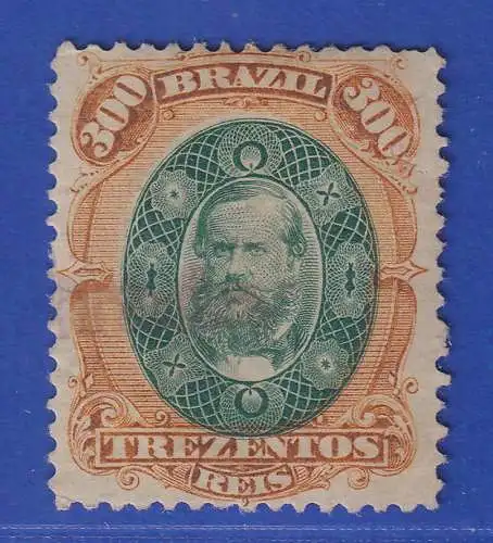 Brasilien 1878 Kaiser Dom Pedro II. 300 R Mi.-Nr. 37 gestempelt