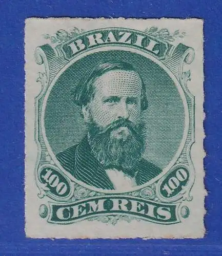 Brasilien 1876 Kaiser Dom Pedro II. 100 R Mi.-Nr. 34 (*)