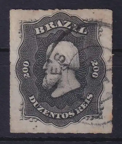 Brasilien 1877 Kaiser Dom Pedro II. 200 R Mi.-Nr. 35 mit Zweikreis-O