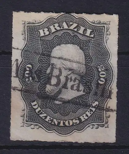 Brasilien 1877 Dom Pedro II. 200 R Mi.-Nr. 35, deutscher O "Aus Brasilien"