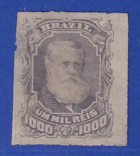 Brasilien 1878 Kaiser Dom Pedro II. 1000 R Mi.-Nr. 47 (*) helles Druckbild