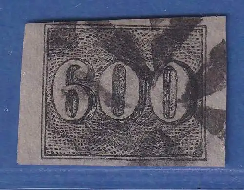 Brasilien 1849 Ziffern Katzenaugen / verticais 600 R Mi.-Nr. 18 mit Stern-O