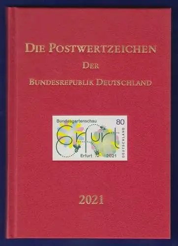 Briefmarken JAHRBUCH Bundesrepublik Deutschland 2021 kpl. bestückt mit Schuber.