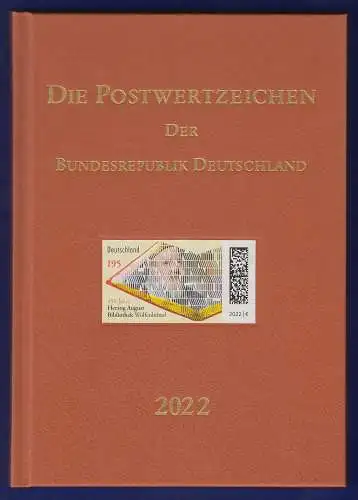 Briefmarken JAHRBUCH Bundesrepublik Deutschland 2022 kpl. bestückt mit Schuber.