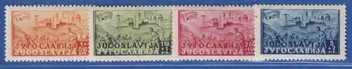 Jugoslawien 1947 Eisenbahnbau Samac-Sarajevo Mi.-Nr. 529-532 ** / MNH 