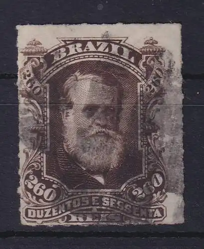 Brasilien 1877 Kaiser Dom Pedro II. 260 R Mi.-Nr. 44 gestempelt