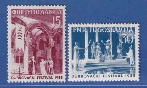 Jugoslawien 1955 Sommerfestspiele in Dubrovnik Mi.-Nr.761-762 **/ MNH