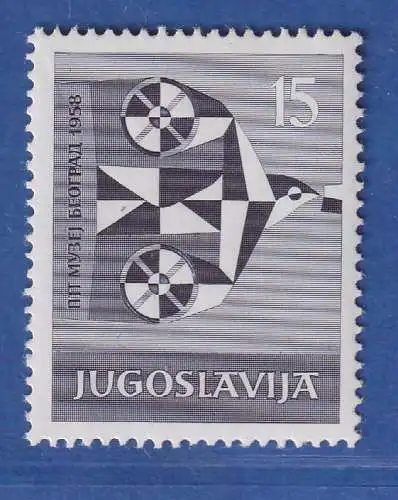 Jugoslawien 1958 Eröffnung des Postmuseums in Belgrad Mi.-Nr.851 **/ MNH