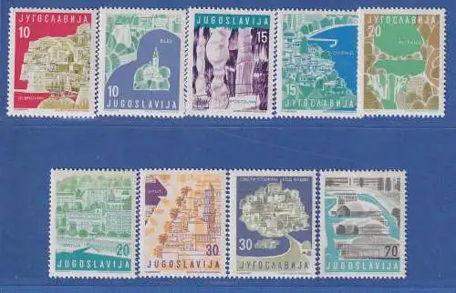 Jugoslawien 1959 Touristenorte  Mi.-Nr. 871-879 **/ MNH