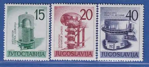 Jugoslawien 1960 Ausstellung für Kernenergie Mi.-Nr. 927-929 **/ MNH