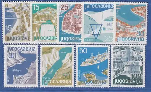 Jugoslawien 1962 Jugoslawische Touristenorte Mi.-Nr.994-1002 **/ MNH