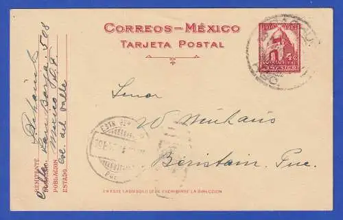 Mexiko 1937 GA Postkarte O PACHUCA, HGO. gelaufen nach Beristain, Puebla