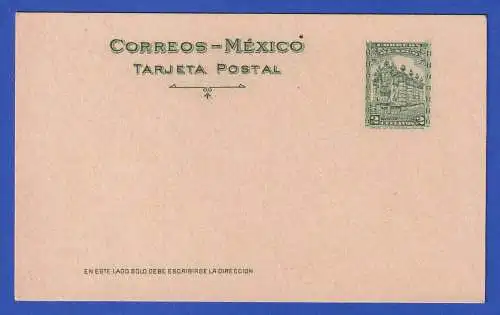 Mexiko 1930er Jahre GA Postkarte grün 2 Centavos ungebraucht