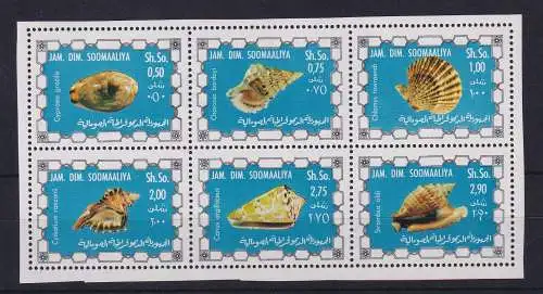 Somalia 1976 Schnecken und Muscheln Mi.-Nr. 237-242 postfrisch **/ MNH 