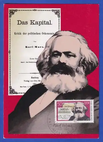 DDR 1983 Karl Marx Mi.-Nr. 2786 Maximumkarte mit ET-O BERLIN