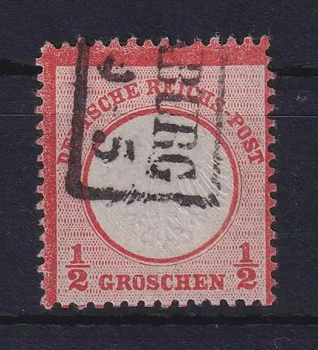 Deutsches Reich kl. Brustschild 1/2 Gr orange Mi.-Nr. 3 gestempelt