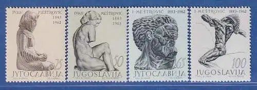 Jugoslawien 1963 80. Geburtstag von Ivan Mestrovic Mi.-Nr.1052-55 **/ MNH