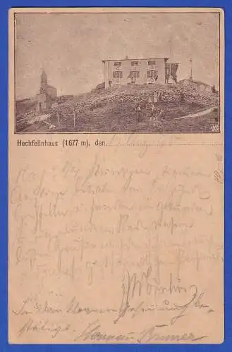 Bayern 1895 Privatganzsache Hochfellnhaus gel. nach Traunstein