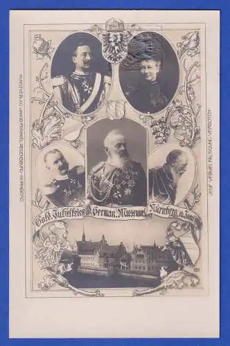 Bayern 1902 Privatganzsache Germ. Nationalmuseum Nürnberg Herrscherporträts ugb.