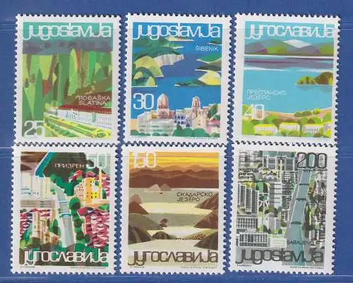 Jugoslawien 1965 Jugoslawische Touristenorte Mi.-Nr.1125-1130 **/ MNH