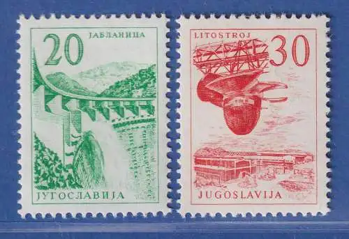 Jugoslawien 1965 Freimarken: Technik und Architektur Mi.-Nr.1131-1132 **/ MNH