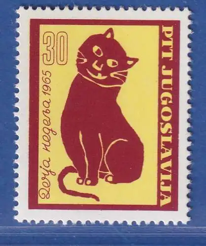 Jugoslawien 1965 Woche des Kindes, Katze Mi.-Nr.1133 **/ MNH