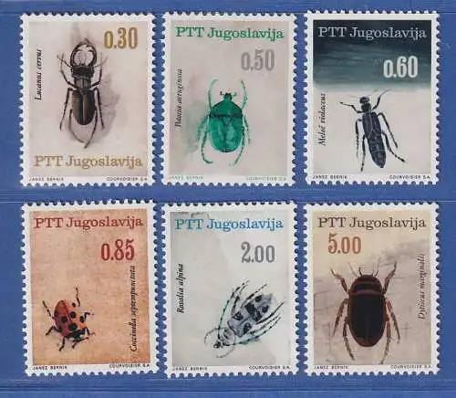 Jugoslawien 1966 Insekten Käfer Mi.-Nr.1158-1163 **/ MNH