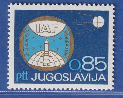 Jugoslawien 1967 18.Kongress Astronautik-Föderation IAF Mi.-Nr. 1248 **/ MNH