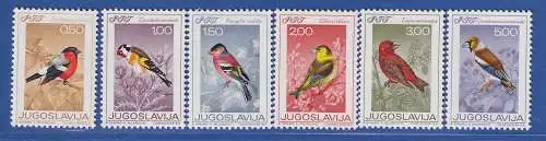 Jugoslawien 1968 Vögel Finken Mi.-Nr. 1274-79 **/ MNH