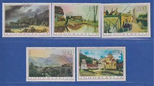 Jugoslawien 1968 Kunst Gemälde des 19. Jahrhunderts  Mi.-Nr.1298-1302 **/ MNH