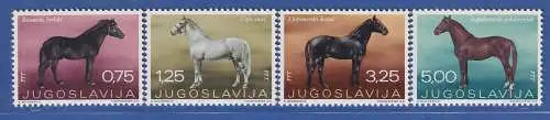 Jugoslawien 1969 Fakultät für Veterinärmedizin, Pferde Mi.-Nr.1344-47 **/ MNH