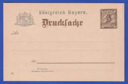 Bayern 1906 Privatganzsache Drucksache Herzlichen Glückwunsch ungebraucht