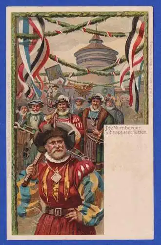 Bayern 1903 Privatganzsache Turnfest Nürnberg Schnepperschützen gel. innerorts