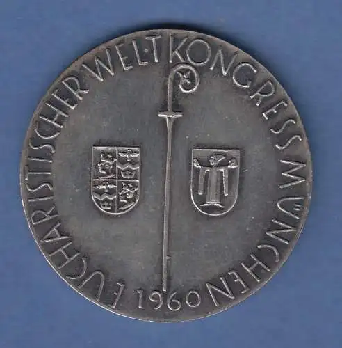 München Eucharisticher Weltkongress 1960 Kreuzigung, Abendmahl schöne Medaille