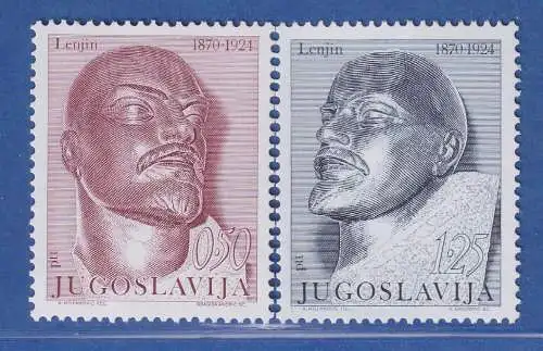 Jugoslawien 1970 100. Geburtstag von Wladimir Lenin Mi.-Nr.1376-1377 **/ MNH