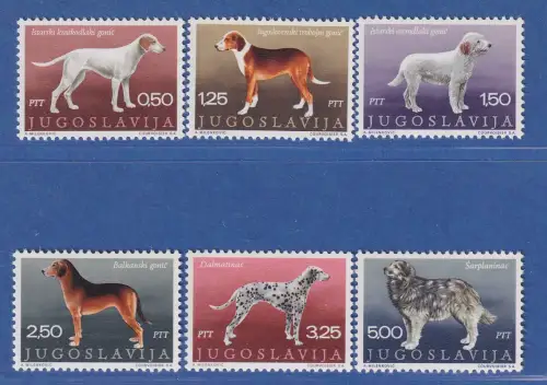 Jugoslawien 1970 Hunderassen Mi.-Nr.1390-1395 **/ MNH