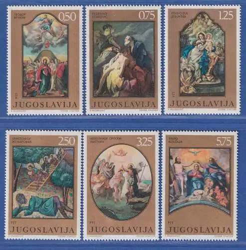 Jugoslawien 1970 Religiöse Kunst. Mi.-Nr.1400-1405 **/ MNH