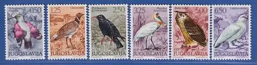 Jugoslawien 1972  Einheimische Vögel  Mi.-Nr.1459-1464  **/ MNH