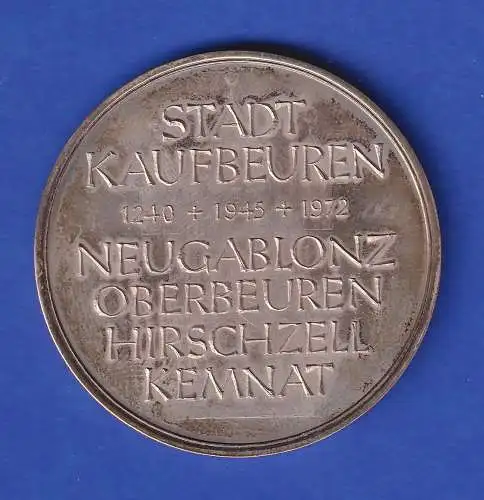 Silbermedaille Kaufbeuren 1972  25,5g/Ag925 vz