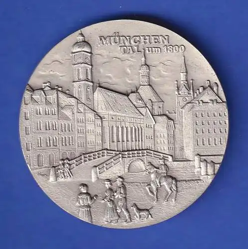 Silbermedaille München Tal und altes Universitätssiegel  24g/Ag900 vz