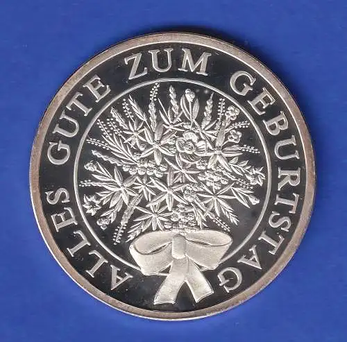 Silbermedaille " Alles Gute zum Geburtstag "   20g Ag999 PP