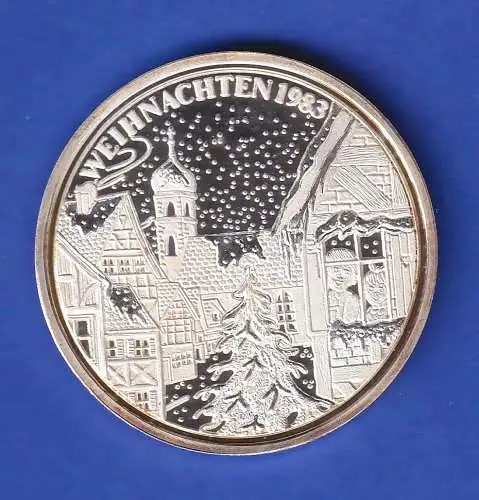 Silbermedaille Weihnachten 1983   15g/Ag1000 PP