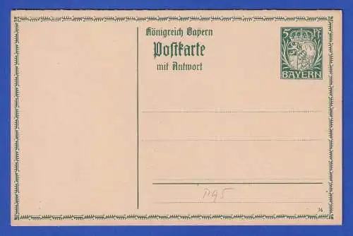 Bayern 1914 GA Postkarte Mi.-Nr. P95 ungebraucht