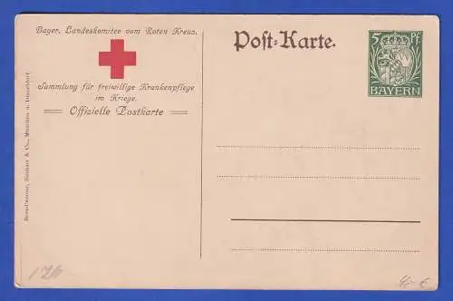 Bayern (1916?) Privatganzsache Rotes Kreuz Kronprinz Rupprecht ungebraucht