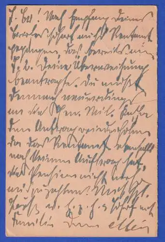 Bayern 1919 GA Postkarte Mi.-Nr. P102A O ERLANGEN nach Wasserburg