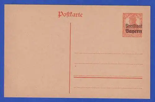 Bayern 1919 GA Postkarte Mi.-Nr. P111 ungebraucht