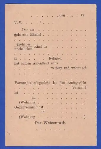 Bayern 1902 GA Dienstpostkarte/Behörde Mi.-Nr. DPB1 Type II ungebraucht